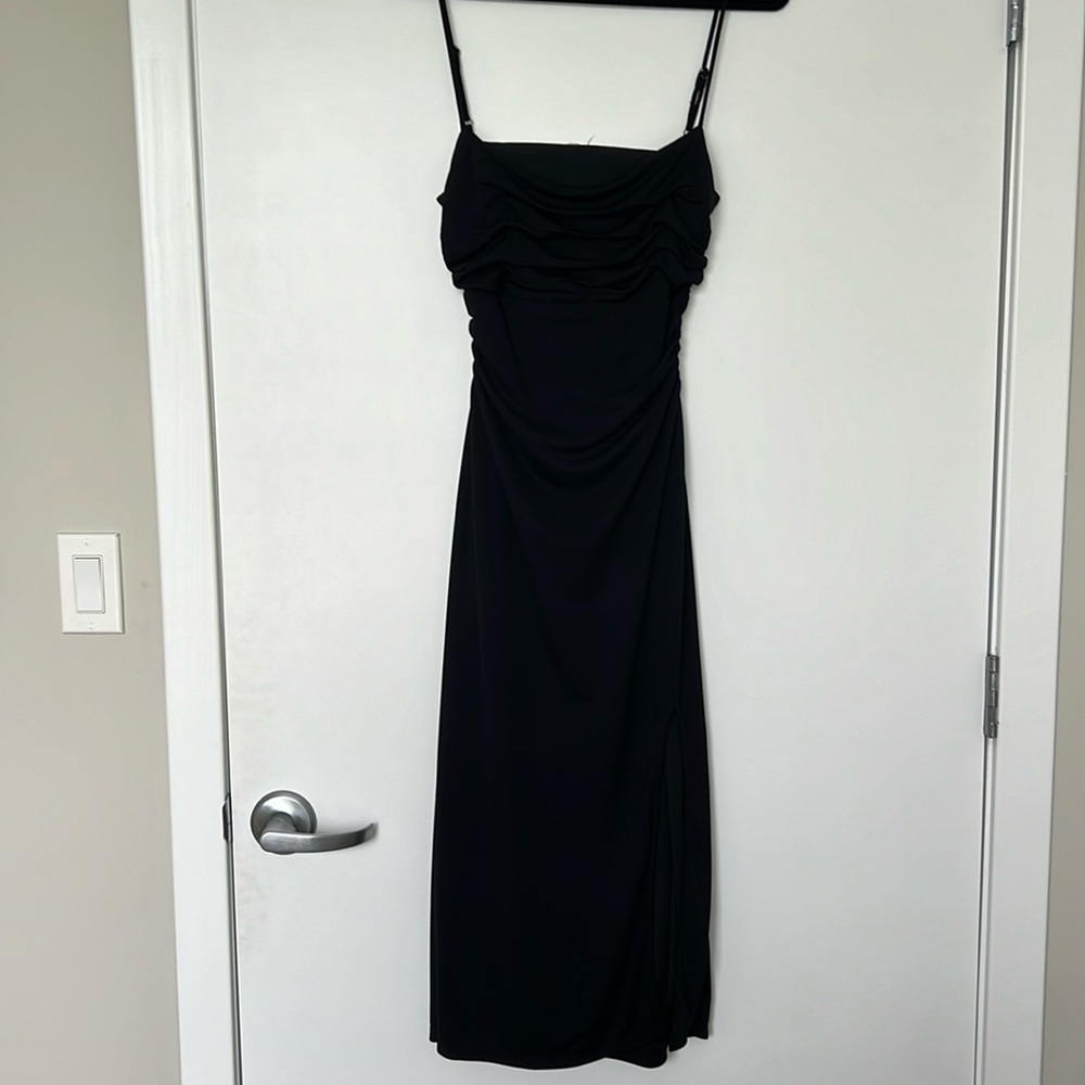 ASTR midi dress with front slit